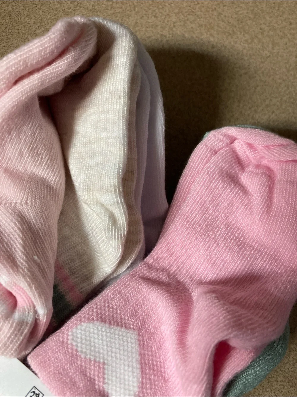 wonder nation Toddler Mid-Crew Socks in Lavender & White - 6 Pair